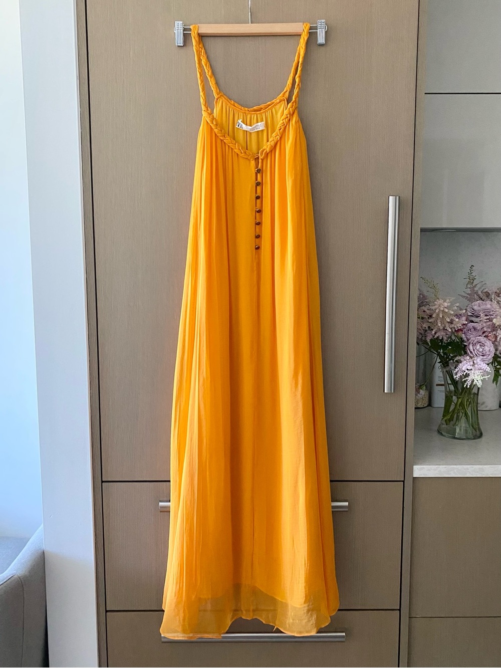 Zara cotton silk maxi dress - Picture 4 of 7